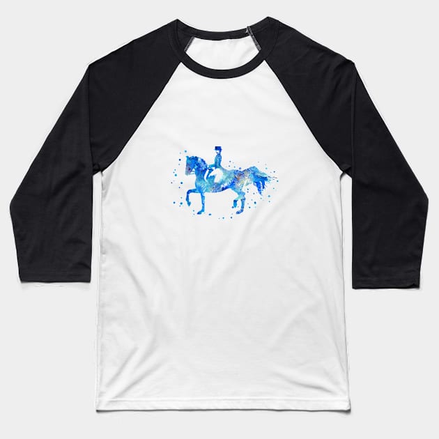 Horse racing Baseball T-Shirt by RosaliArt